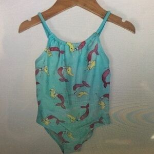 Colorful Dolphin Print Swimsuit